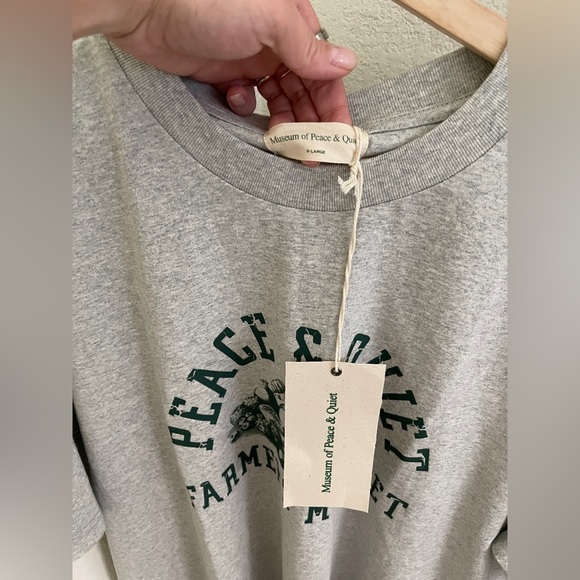 NWT Museum of Peace & Quiet Farmers Market T-Shirt 'Heather gray relaxed size XL - Picture 10 of 10